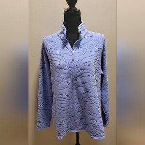 Eddie Bauer Purple Quarter-Zip Sweatshirt